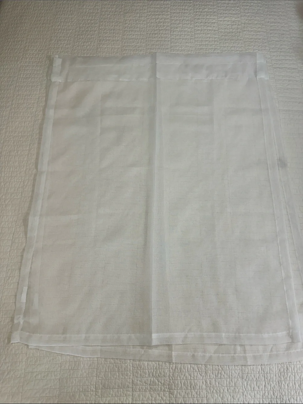 Set of 2 Sheer White Curtain Panel Lightweight Semi-Sheer Window New